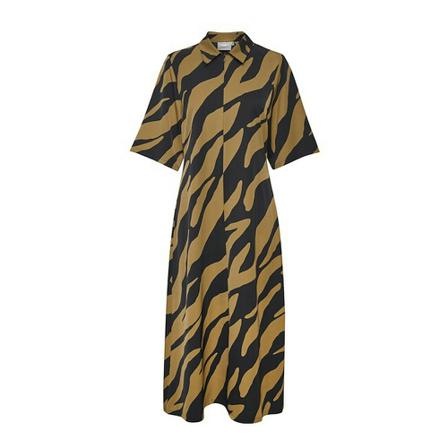 Gestuz, Dress Bruin, Dames, Maat:S,polyester,print