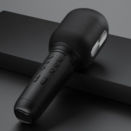 K9 Trådlös Bluetooth-mikrofon Mobiltelefon Sjung Mikrofon(Svart)