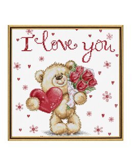 Broderikit Tavla Jag Älskar Dig - Luca-S