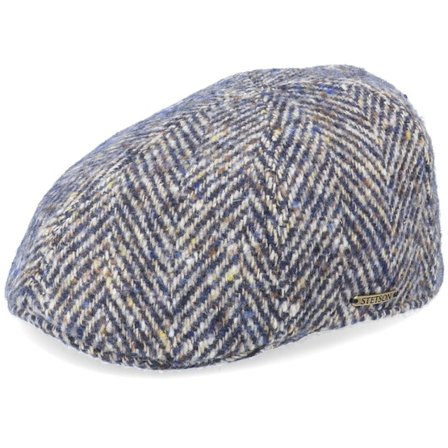 Stetson - Grå flatcap Kasket - Texas Herringbone Flat Cap @ Hatstore