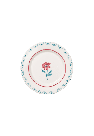 Pick A Poppy Cottage Flower Assiett - 22 Cm Glas & porslin #74CCC7