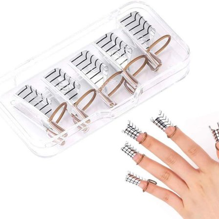 5 stk. negle stencils stencils genanvendelige, akryl neglekunst guide stencil KLB