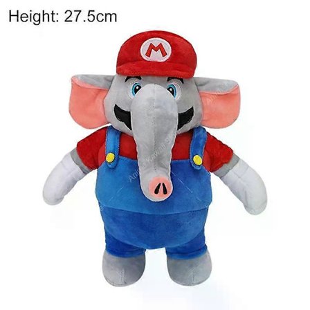 AGame Mario Plyschdocka Söt Mario Luigi Princess Peach Daisy Rosalina Elefant Bowser Bowser Jr Vivian Ninji Gosedjur