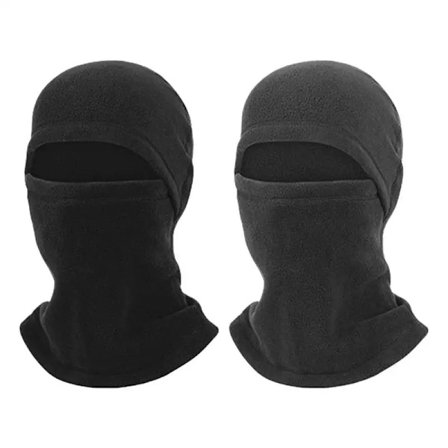 2 pcs Winter Fleece Full Face Cover Balaclava Hat Winter Ski Cycling Hat Scarf Hood Outdoor Sports Warm Face Masks