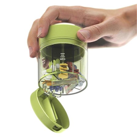 Bærbar pilleboks og kutter, 7-dagers pilleorganisator, fuktsikker pilleorganisator mot blanding for reise og daglig bruk