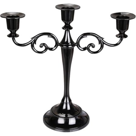 Arme Metal Lysestage 26 cm Høj, Vintage Lysestager til Bryllupsdekorationer, Sorte Lysestager