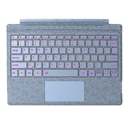 1089D Kompatibelt farverigt baggrundsbelyst Bluetooth-tastatur med touchpad til Microsoft Surface Pro 7+ / 7 / 6 / 5 / 4 / 3