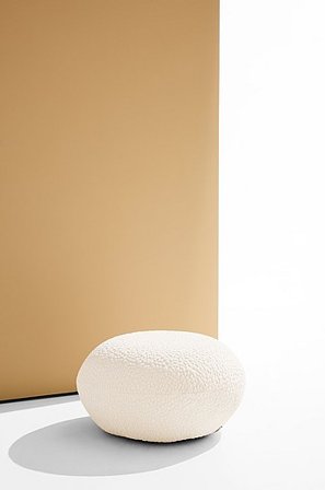 Jotex - Pouf ø 72 Cm Sperrholz/Polyester/Polyätherschaum/Teddyfleece Bloom - Kaufen Pastill - Möbel bei Jotex