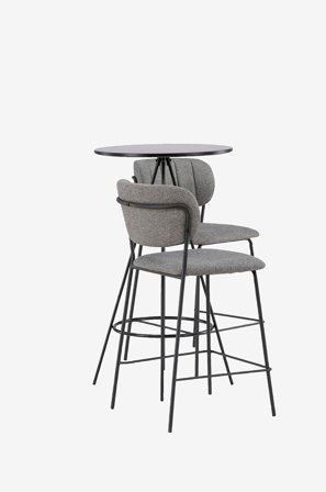 Venture Home - Spisegruppe Bistro med 2 stk stoler Bell - Svart - Spisegrupper - Fra Homeroom