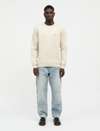 Mads Nørgaard Standard Crew Logo Sweat Fav - Cream - L