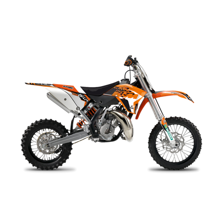 Kit Adesivi Completo Blackbird Dream 4 con Coprisella Arancio-Nero-Bianco - KTM 65 SX 2009-2015