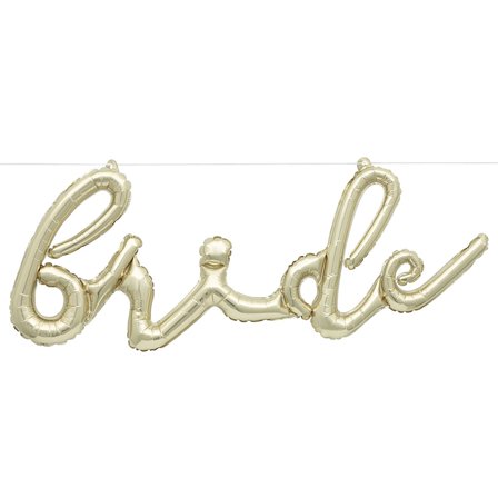 Ballong Banner Bride Metallic Gull
