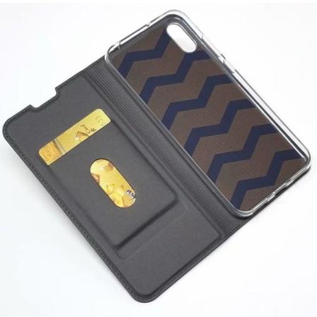 Huawei Y6 2019 Flip Case Skin Pro korttilokerolla Black