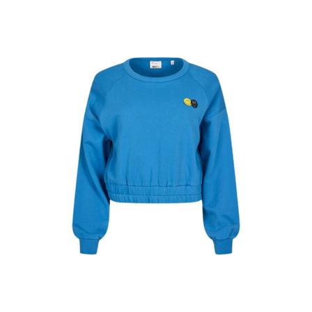 Knowledge Cotton Apparel Cropped Sweat Campanula Blå, Dame Sweatshirts