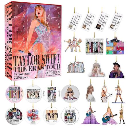 2023 Taylor Swift -fanien joulukalenteri 24 päivää jouluun -laskentakalenteri riipus sokkolaatikko joululahja style 1