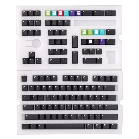 128 taster PBT-tastaturhætter uden bogstaver Professionelle DIY PBT-holdbarhedstaster til Universal mekanisk tastatur GMK Black PX