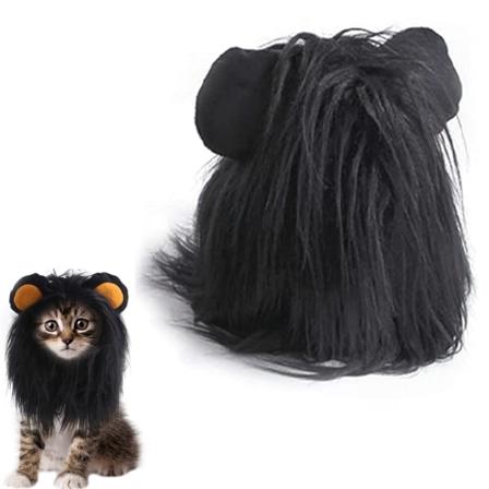 Lion Mane paryk Pet Kostumer Hat til Halloween Christmas Dress Up - Perfet