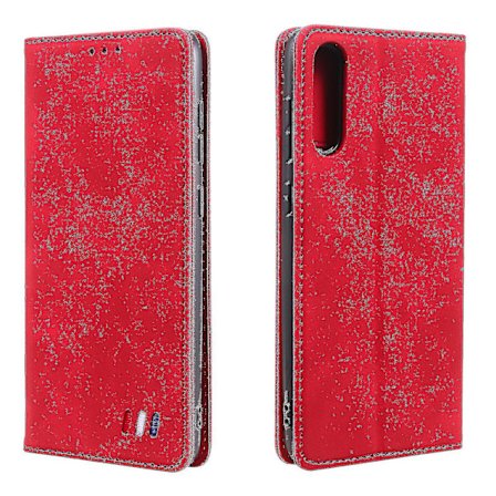 Sony Xperia 10 Iii Etui Magnetisk Lukking Lommebok Bok Flip Folio Stativ Vis Lærdeksel Støtsikkert - Rød