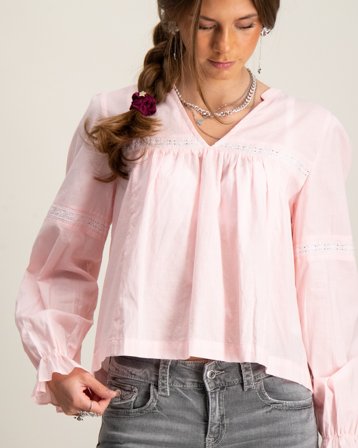 RYVLS Lace Blouse Rosa Toppe/Bluser Pige - Kids Brand Store