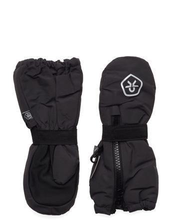 Mittens Long W. Zipper Black Color Kids