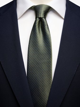 John Henric Men's Grüne Krawatte Gemustert Size 7,5