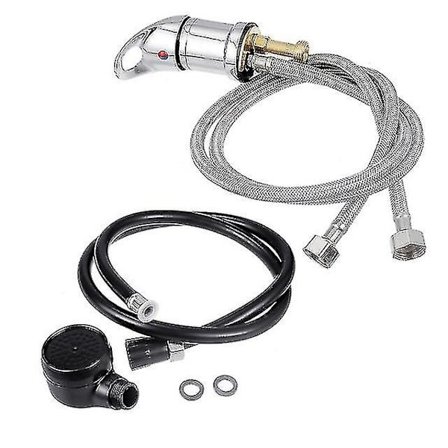 Spa Skönhetssalong Schampo Skål Handfat Frisörsalong Byggmaterial Tillbehör Badrum Varm Kall Kran Spray Slang Kompatibelt Set