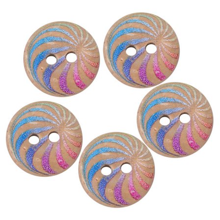 100 stk. naturlige kokosnødde knapper, tegnede børnetøj, dekoration, tilbehør 11 mm 17