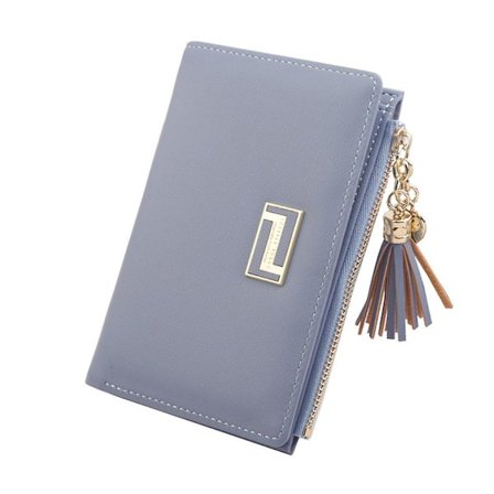 Allround fransad myntplånbok (0601 Sac Femme Bleu)