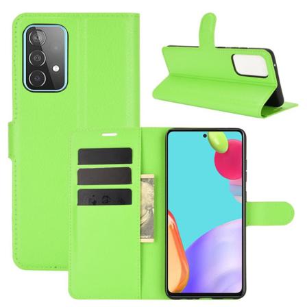 Samsung Galaxy A52 / A52s - Litchi Textur Fodral - Grön Green Grön