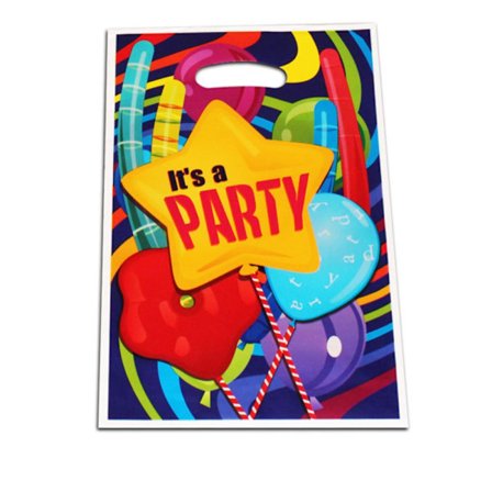 Trykt gavepose Godteripose GULE STJERNER GULE STJERNER