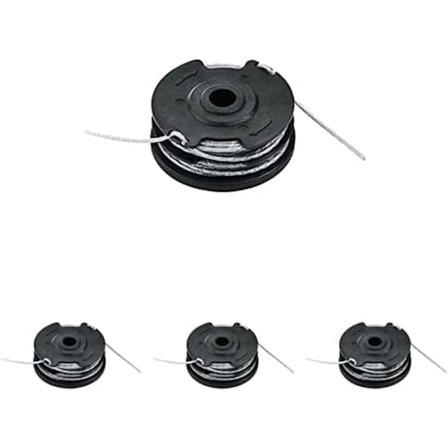 Pakke med 4 - Kompatibel med Bosch F016800351 Refill og integreret linespole 6 m lang Ø 1,6 mm linetykkelse til trimmere