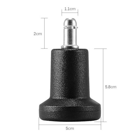 5 stk. Solide Nylon Klokkeformede Solide Nylon Højprofil Glideværktøj Stol Glidetilbehør