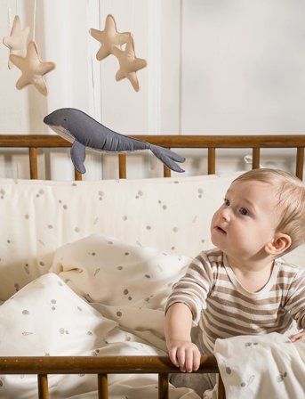 That's Mine Whale Mobile - Cream - 51 cm