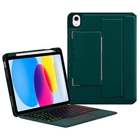 Skyddande surfplattefodral med magnetiskt stativ, kompatibelt med iPad 10.9 (2022) Porträtt/Landskap, Bluetooth-tangentbord