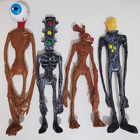 4 stk, 8-9 tommer, Siren Head, Siren Head leker, scp 6789, modell leke av Siren Head til jul!