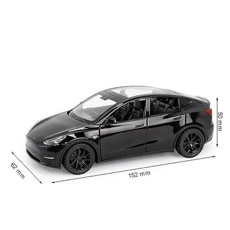 1/32 Tesla Model Y SUV Leksaksbil Modell Diecast Legering Metall Miniatyr Ljud & Ljus Dra Tillbaka 1:32 Samling Present För Pojke Barn