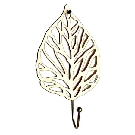 1 Stycke Vintage Gjutjärn Krok, Guld A