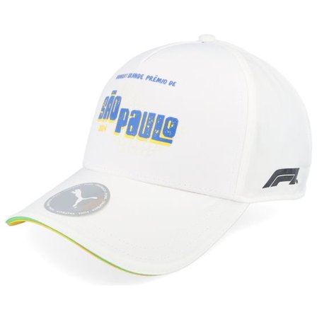 Formula One - Motor Vit adjustable Keps - F1 Logo 24 Race Special Brazil White A-Frame Adjustable @ Hatstore