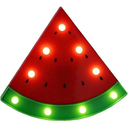 Nattlampe LED Sengelampe Baby Barn Lite Soverom Nattlys Vannmelon Form Dekorasjon Gave Batteridrevet, Leselampe