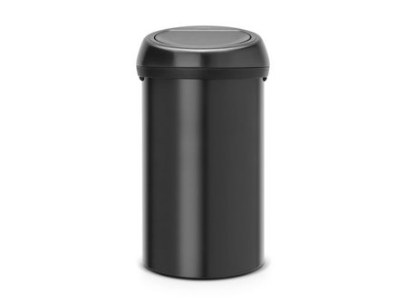 BRABANTIA Papperskorg Touch Bin 60L matt svart - Lyreco - Kontorsmaterial - Till skrivbordet - Papperskorgar