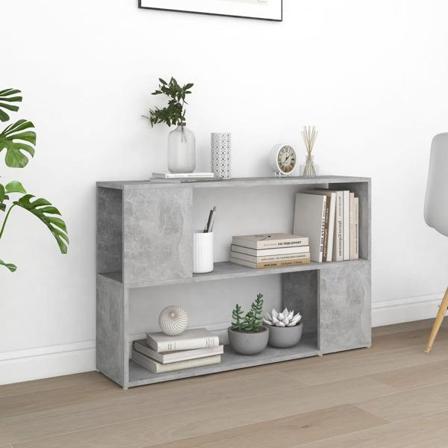 Vidaxl Bokhylla Betonggrå 100x24x63 Cm Konstruerat Trä Grå