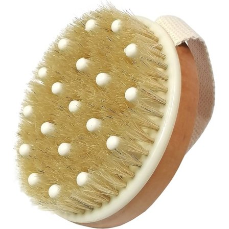 1 st Torr kroppsborste, naturlig borst badborste, exfolierar, stimulerar blodcirkulationen