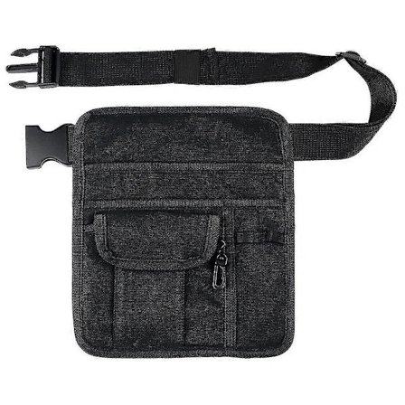 831201 20,5x25,5cm Canvas Bæltetaske Tjener Taljetaske Udendørs Reparationsværktøj Taske - Sort Black Style A