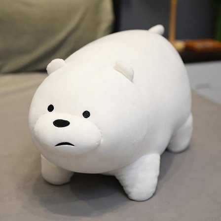 We Bare Bears Plyschdocka Isbjörn/Grizzly/Panda Gosedjur De Tre Bare Bears Seriefigur Kudde Prydnad Till Barn (Isbjörn)