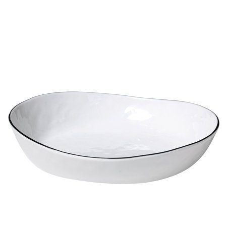 Broste Salt skål 18 x 4 cm - Hvid og sort | KitchenOne