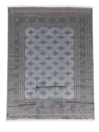 Håndknyttet Pakistan Bokhara 2Ply 198X247 Ullteppe Mørk Grå/Svart