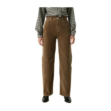 Leon & Harper, Wide Trousers Bruin, Dames, Maat:S