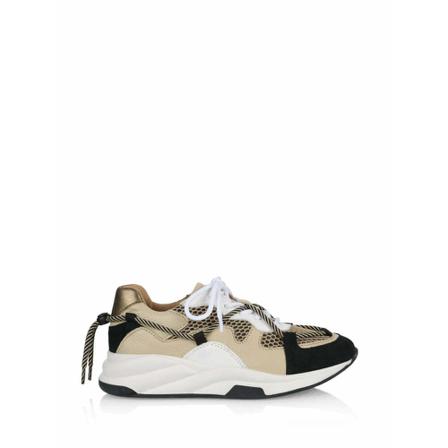 Dwrs, Maryland - Sneakers | Black / Beige Beige, Dames, Maat:42 EU,leer