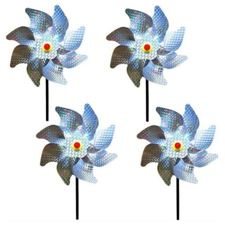 Fugleskremsel Dekorativ Hage Pigg Anti Due Fugl Avskrekkende Reflekterende Vindmølle Vindmølle for å Beskytte Hage, Frukthage og Gårdsplass (Pakke med