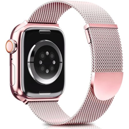Metalliranneke yhteensopiva Apple Watch -rannekkeiden kanssa 38mm 40mm 41mm naisille ja miehille, magneettinen säädettävä korvaava ranneke iWatch 